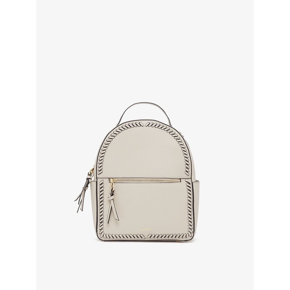 CALPAK Kaya Whipstitch Faux Leather Backpack Taupe